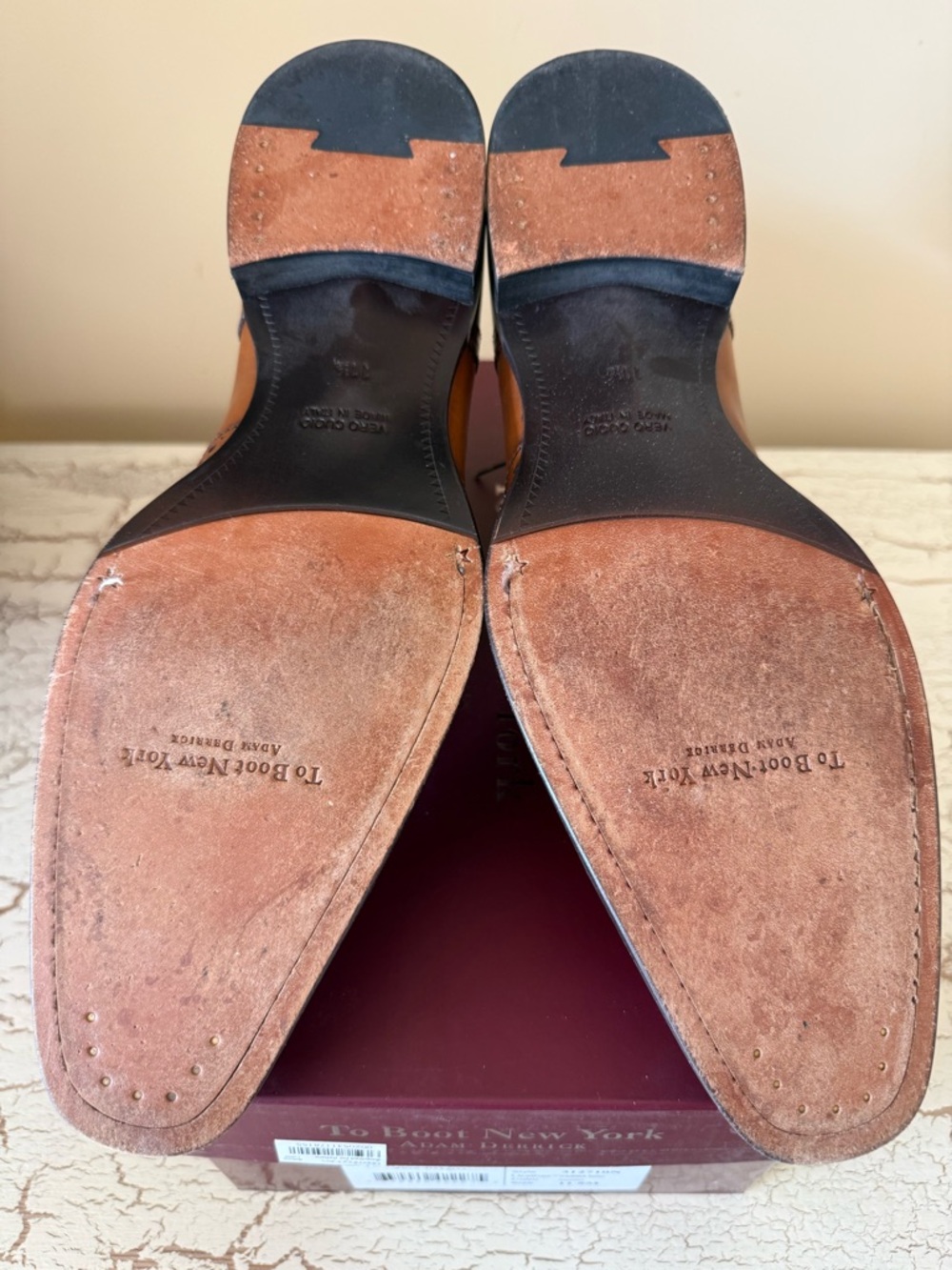 To Boot New York “Duke” Burnished Calf Wingtip Shoes – Men’s 11.5M - Picture 7 of 11